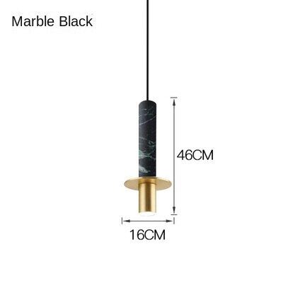 HEIKESZ Modern Minimalist Droplight Art Marble Terrazzo Single Head Bedside Lamp for Restaurant Bar Decor