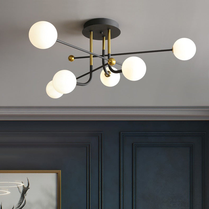 HEIKESZ Nordic Ceiling Lamp Modern Living Room Light Minimalist Italian Design Luxury Bedroom Lighting Magic Bean Lamp