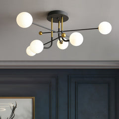 HEIKESZ Nordic Ceiling Lamp Modern Living Room Light Minimalist Italian Design Luxury Bedroom Lighting Magic Bean Lamp