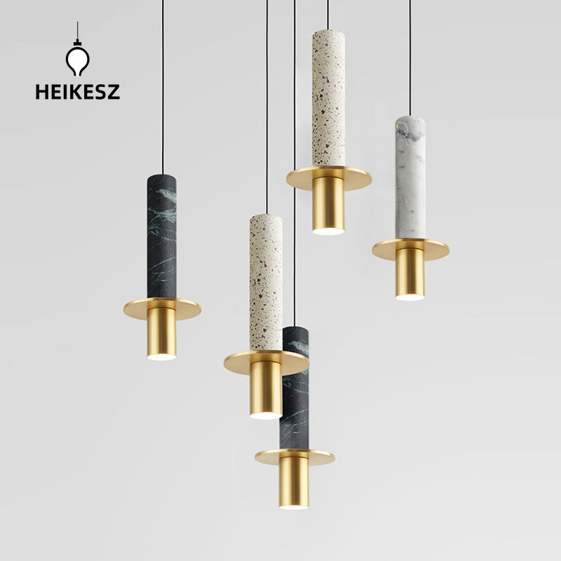 HEIKESZ Nordic Luxury Marble Chandelier Modern Minimalist Ceiling Light for Living Room Bedroom Restaurant Bar