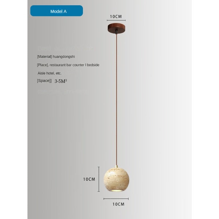 HEIKESZ Silent Style Black Yellow Cave Stone Japanese Bedroom Chandelier Vintage Industrial Lighting for Living Room