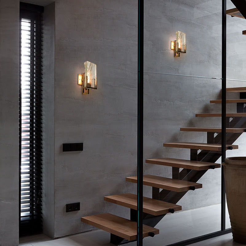 HEIKESZ Nordic Modern Minimalist Ice Cube Crystal Wall Lamp Villa Bedside Bedroom Designer Living Room Background Wall Light Luxury Wall Lamp