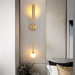 HEIKESZ Modern Minimalist Wall Lamp for Living Room Bedroom Nordic Style Monocephalic Light Fixture Hotel Cafe Decor