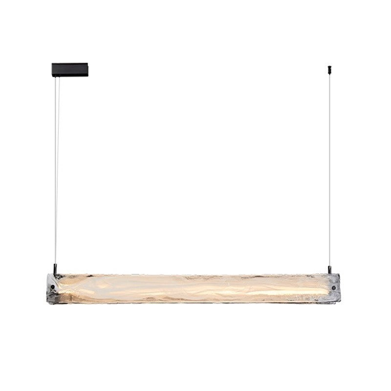 HEIKESZ Italian Minimalist Long Bar Chandelier Light Luxury Cloud Mist Glass Dining Room Bar Table Designer Lighting