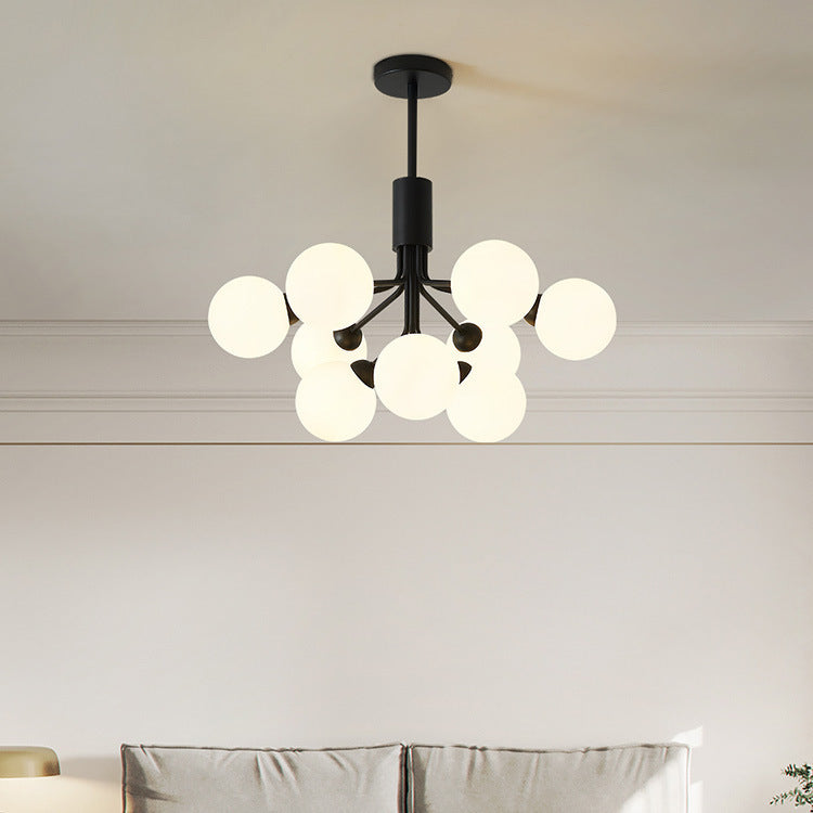 HEIKESZ Nordic Modern Minimalist Ceiling Lamp Dual-Use Living Room Bedroom Creative Bean Chandelier Internet Celebrity Lighting