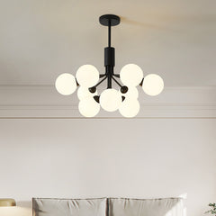 HEIKESZ Nordic Modern Minimalist Ceiling Lamp Dual-Use Living Room Bedroom Creative Bean Chandelier Internet Celebrity Lighting