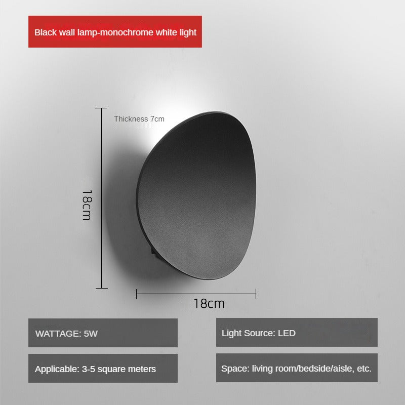 HEIKESZ Modern LED Wall Lamp Minimalist Nordic Style for Bedroom Living Room Corridor Aisle Background Lighting