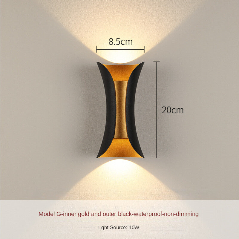 HEIKESZ Nordic LED Wall Lamp Waterproof Outdoor Indoor Bedside Corridor Balcony Courtyard Stair Light Warm White Bulb for Living Room Bedroom Lighting