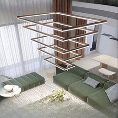 HEIKESZ Luxury Chandelier for Living Room Post-Modern Creative Ceiling Light Warm Nordic Lamps Duplex Staircase Lighting