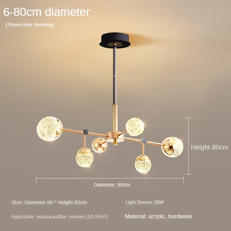 HEIKESZ Modern Light Luxury Chandelier Italian Creative Magic Bean Design for Living Room Bedroom Dining Room High End Lighting