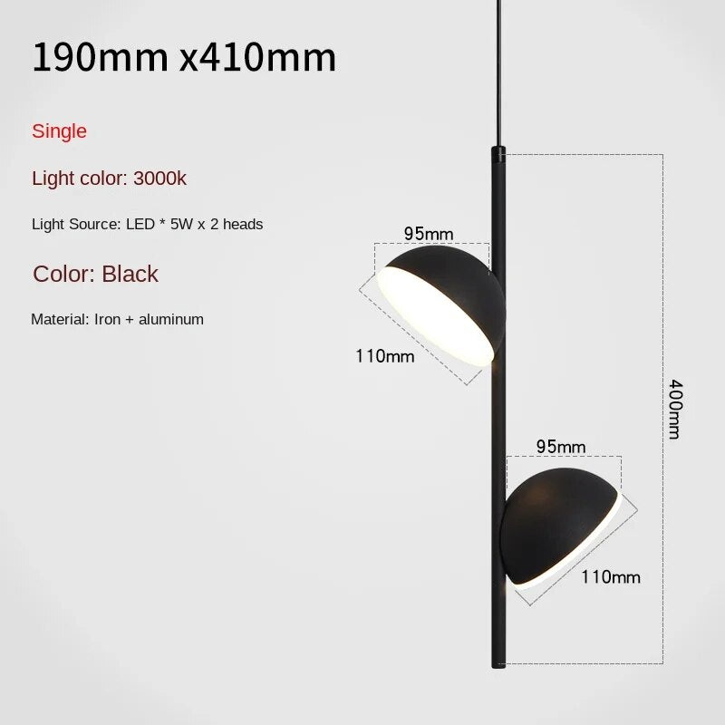 HEIKESZ Nordic Bedside Chandelier Modern Minimalist Adjustable Small Droplight for Bedroom Living Room Wall Decor