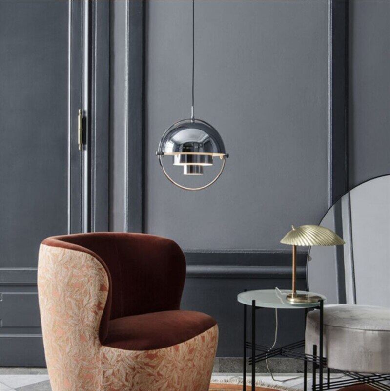 HEIKESZ Modern Nordic Designer Chandelier Creative Art Deformation Ball Special Decoration Warm Light for Living Room Bedroom Ceiling Lighting