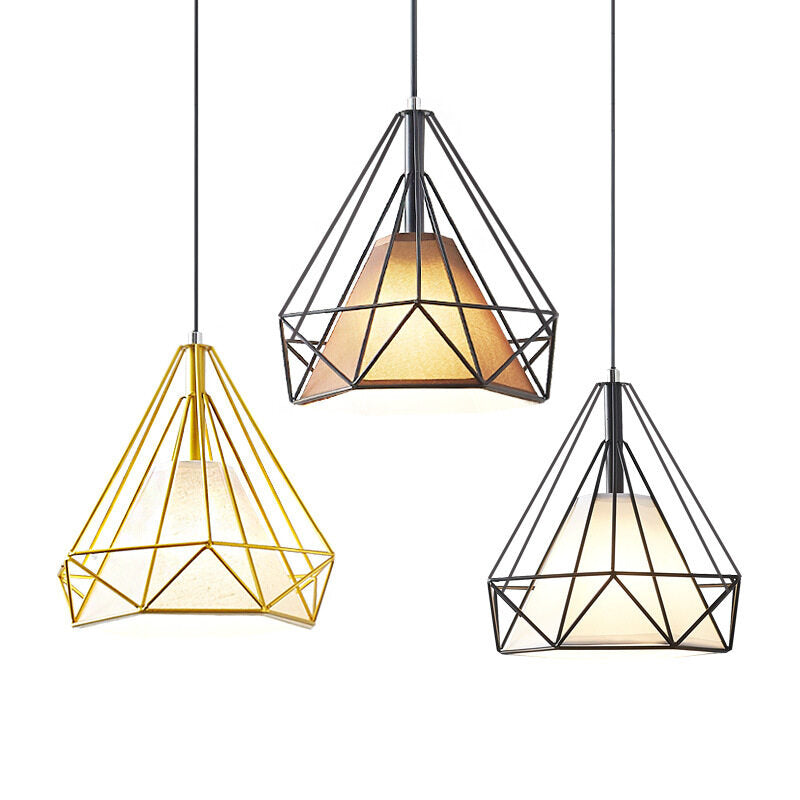 HEIKESZ Modern Chandelier Three-Head Wrought Iron Ceiling Lamp for Dining Room Bedroom Living Room LED Light Post-Modern Hanging Droplight