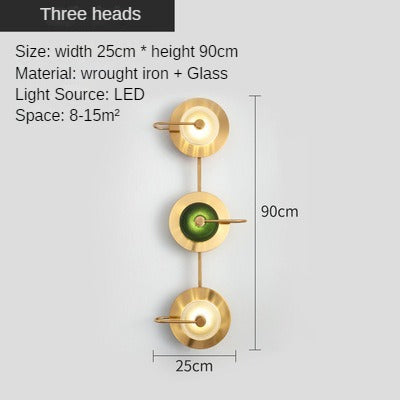 HEIKESZ Nordic Luxury Wall Light Modern Creative Designer LED Bulb for Living Room Bedroom Hotel Homestay Simple Bedside Lamp