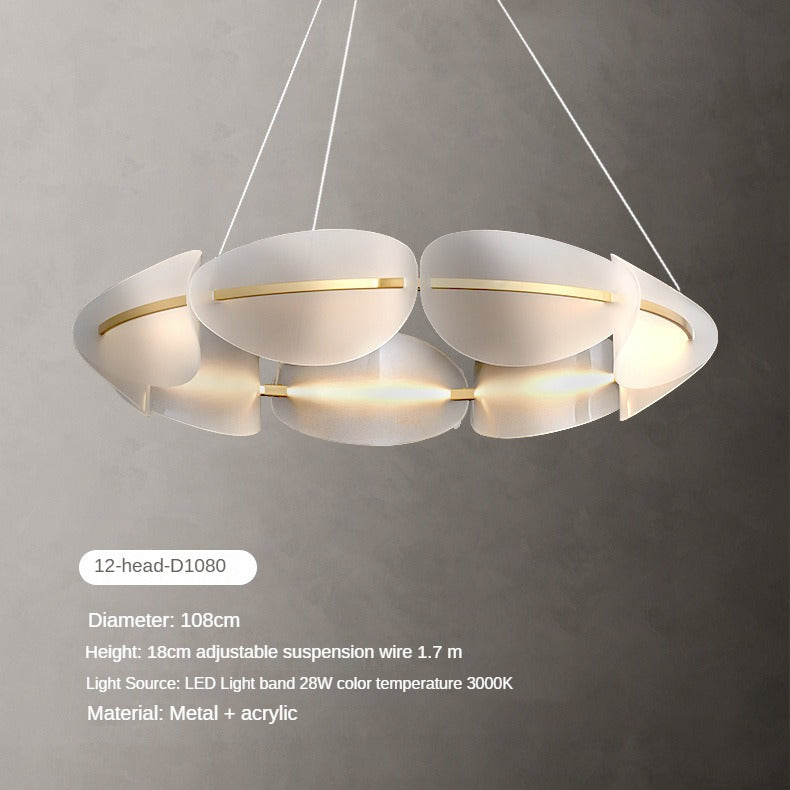 HEIKESZ Shell Chandelier Modern Nordic Design for Dining Room Bedroom Light Luxury Creative Personality Living Room Lighting