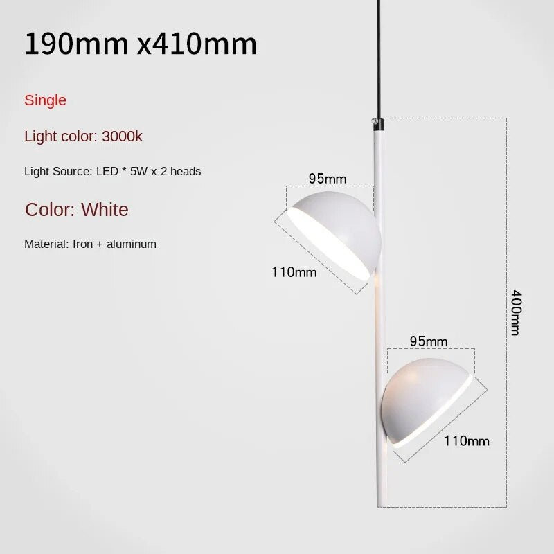 HEIKESZ Nordic Bedside Chandelier Modern Minimalist Adjustable Small Droplight for Bedroom Living Room Wall Decor