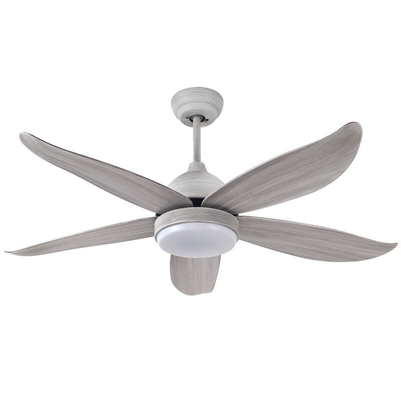 HEIKESZ Modern Minimalist Wood Grain Ceiling Fan With Remote Control 46 54 Inch Five Leaf Fan Light For Dining Living Room