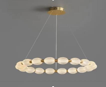 HEIKESZ New Nordic Ring LED Chandelier Modern Minimalist Hanging Light for Living Room Bedroom Study