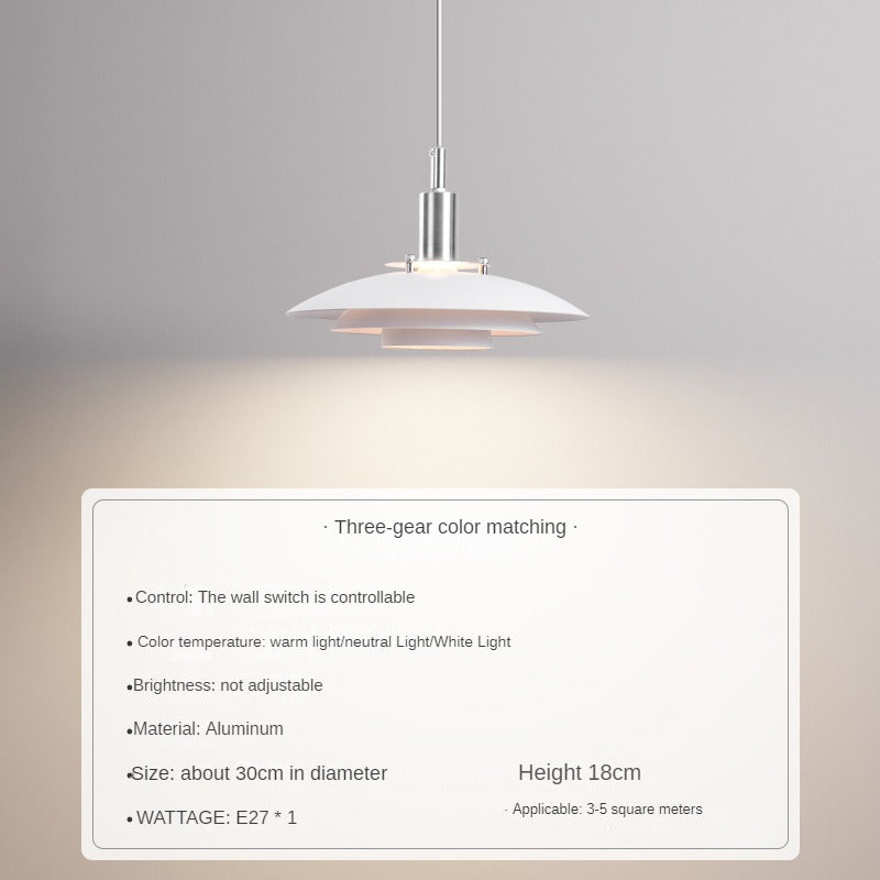 HEIKESZ Nordic Modern PH5 Chandelier by HEIKESZ Multi-Head Aluminum UFO Lamp Minimalist Lighting for Restaurant Cafe Living Room Ceiling Decor