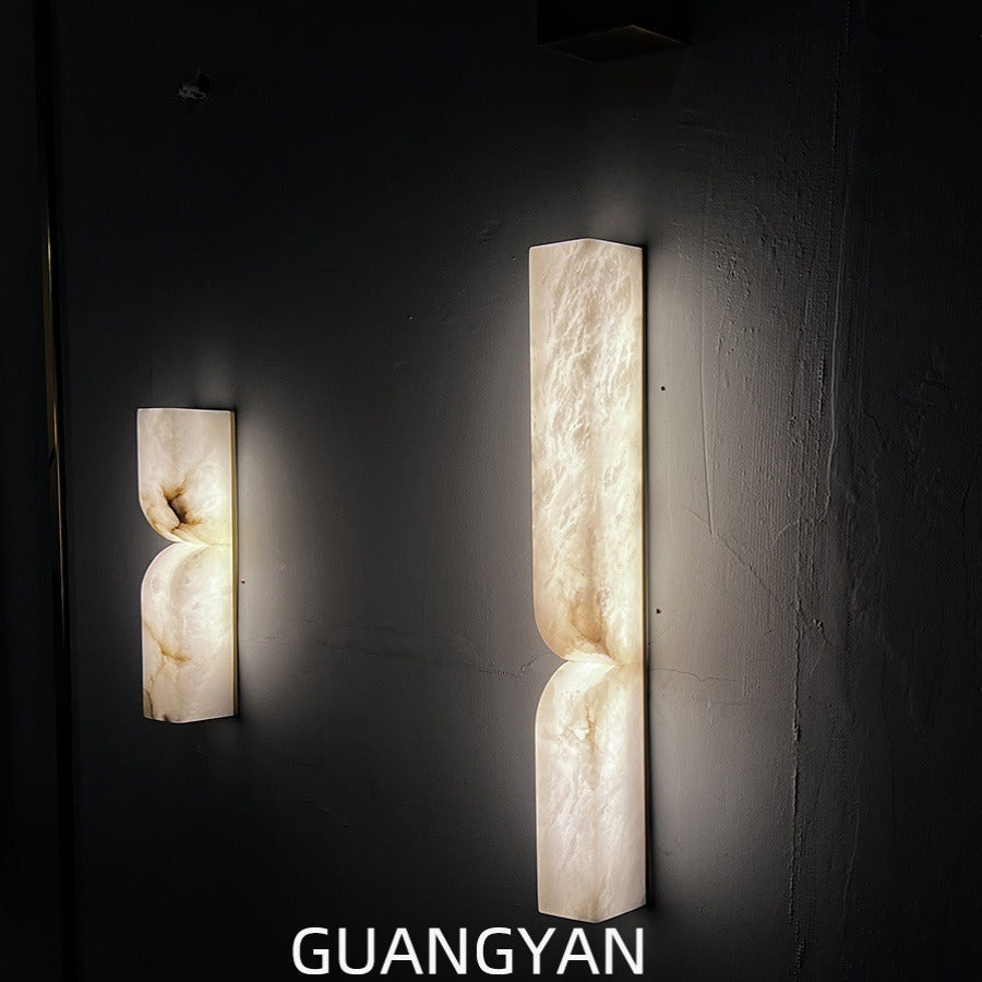 HEIKESZ All copper Spanish French marble wall lamp Nordic simple living room background wall bedroom aisle outdoor bedside lamp wall lights wall lamps