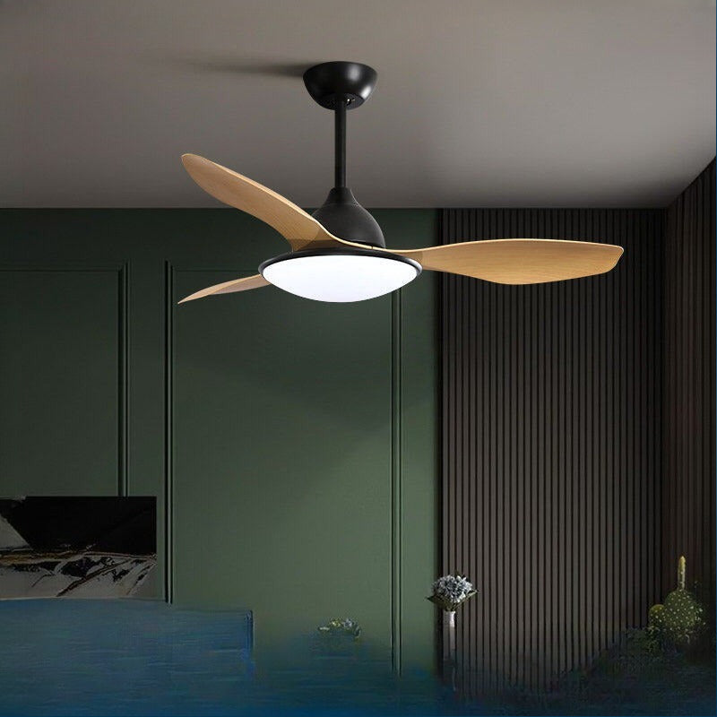 HEIKESZ Nordic 42 52 Inch Ceiling Fan with LED Light Modern Minimalist Noiseless Frequency Conversion Fan for Living Room Bedroom Restaurant