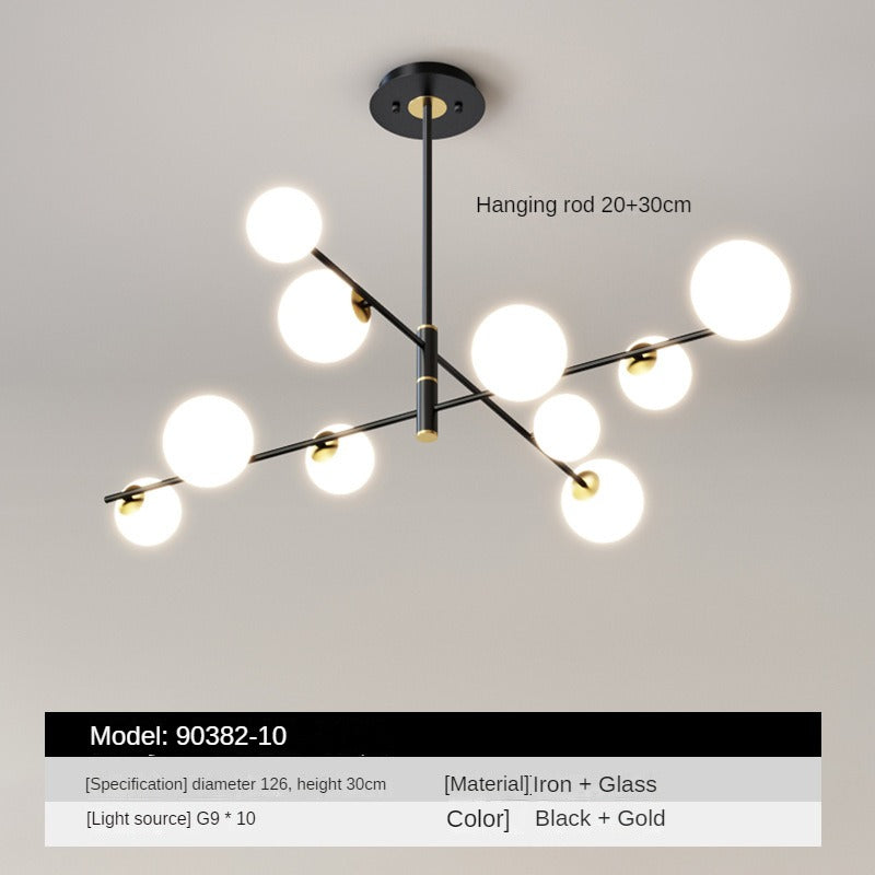 HEIKESZ Magic Bean Chandelier Modern Living Room Lighting Affordable Luxury Dining Lamp High-End Ball Bedroom Decor