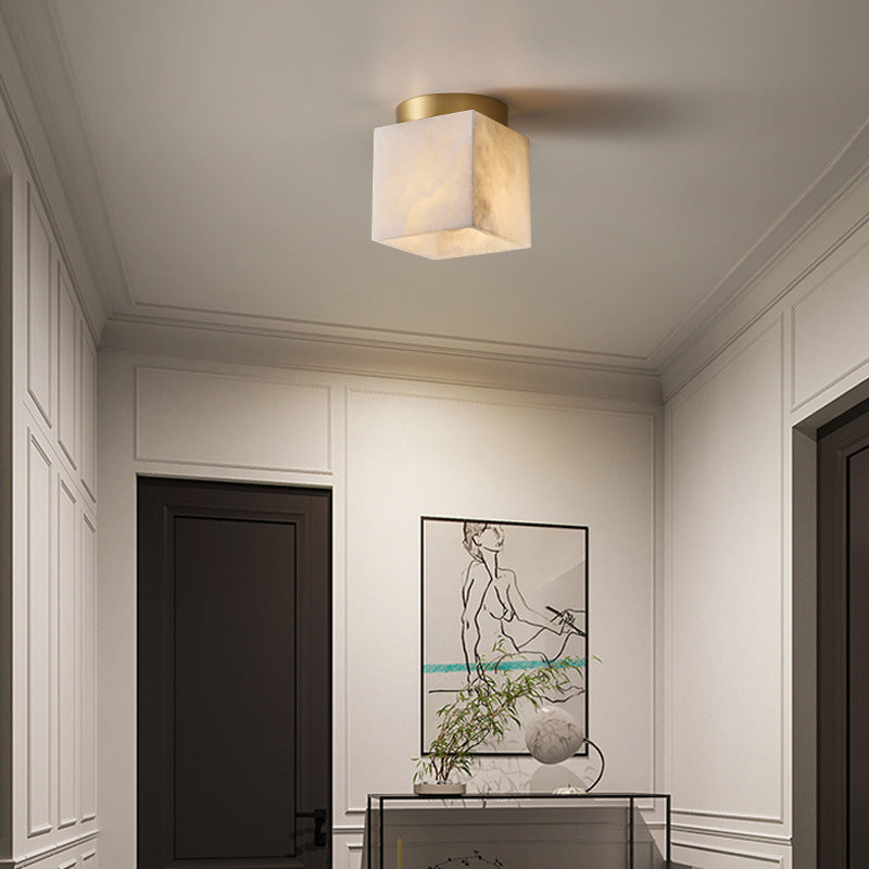 HEIKESZ Nordic Copper Ceiling Light Modern Minimalist Home Lighting Creative Corridor Lamp