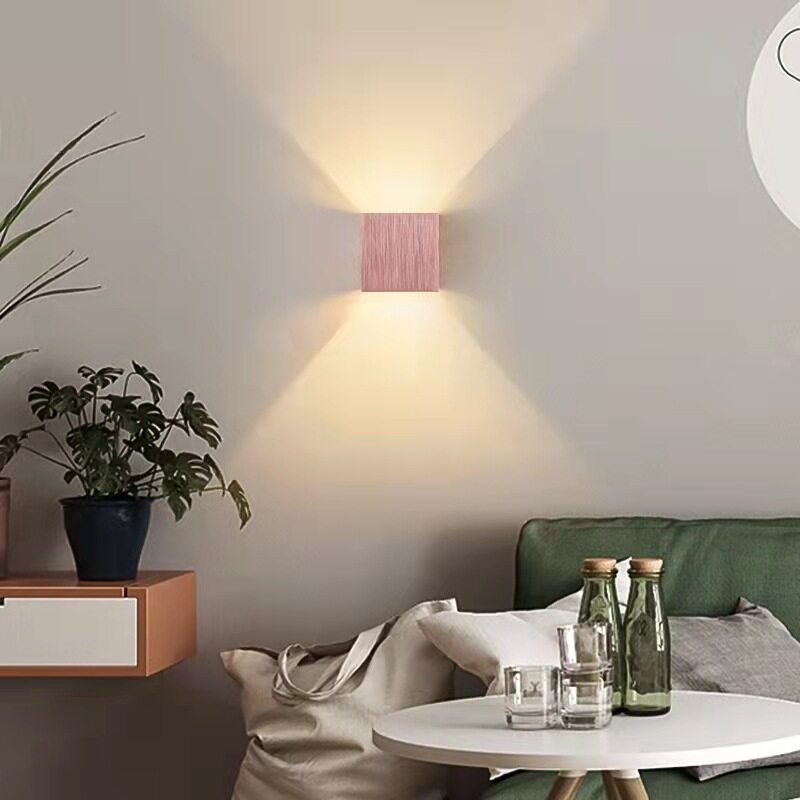 HEIKESZ Nordic LED Wall Lamp Waterproof Outdoor Indoor Bedside Corridor Balcony Courtyard Stair Light Warm White Bulb for Living Room Bedroom Lighting