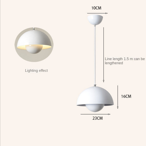 HEIKESZ Danish Designer Bud Chandelier Macaron Three Heads Dining Room Lamp Nordic Modern Minimalist Bedroom Lighting