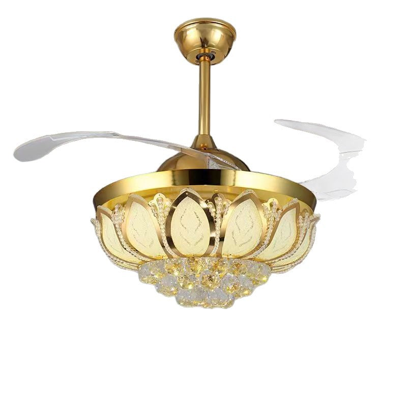 HEIKESZ Modern Ceiling Fan Light LED Energy Saving Invisible Fan for Living Room Bedroom Dining Room Integrated Lamp Fixture