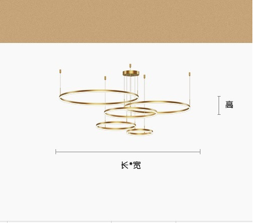 HEIKESZ Modern Minimalist Round Chandelier LED Ceiling Light for Living Room Bedroom Dining Room Nordic Warm Lighting