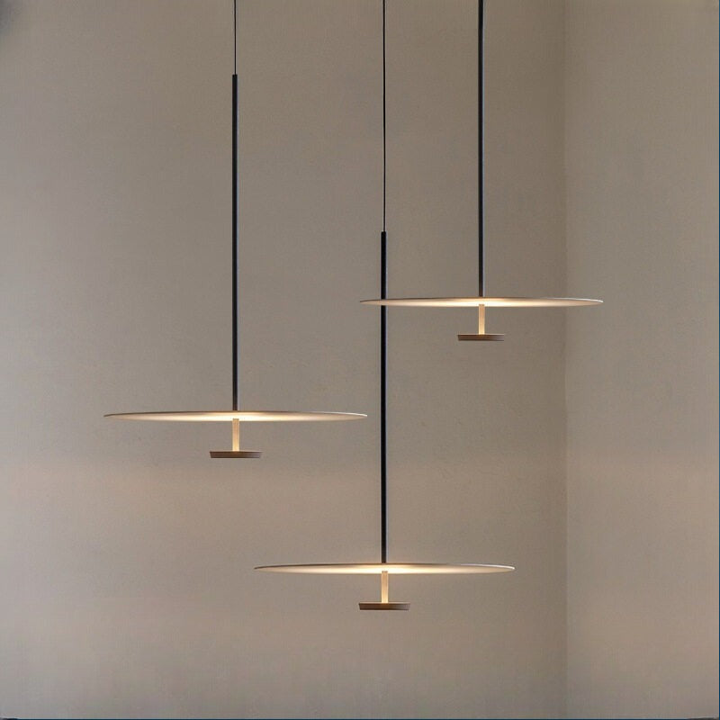 HEIKESZ Nordic Minimalist UFO Chandelier Round Danish Design for Office Bar Dining Room Exhibition Hall Lighting