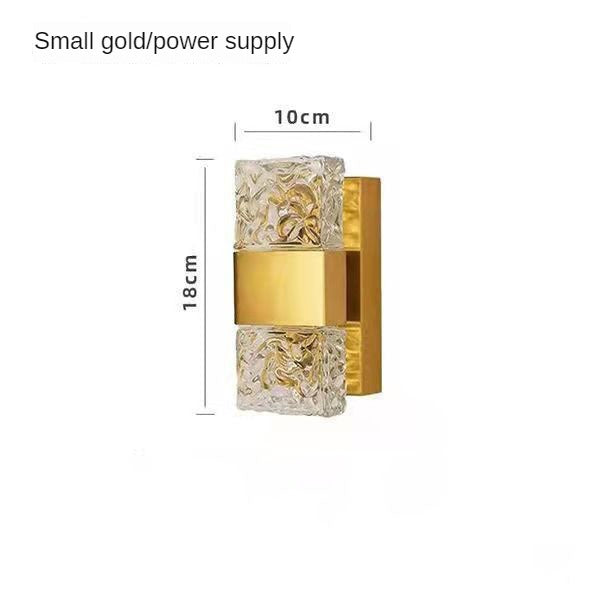 HEIKESZ Nordic Square Glass Wall Lamp Modern Minimalist Luxury Lighting for Living Room Bedroom Stairs Background Wall