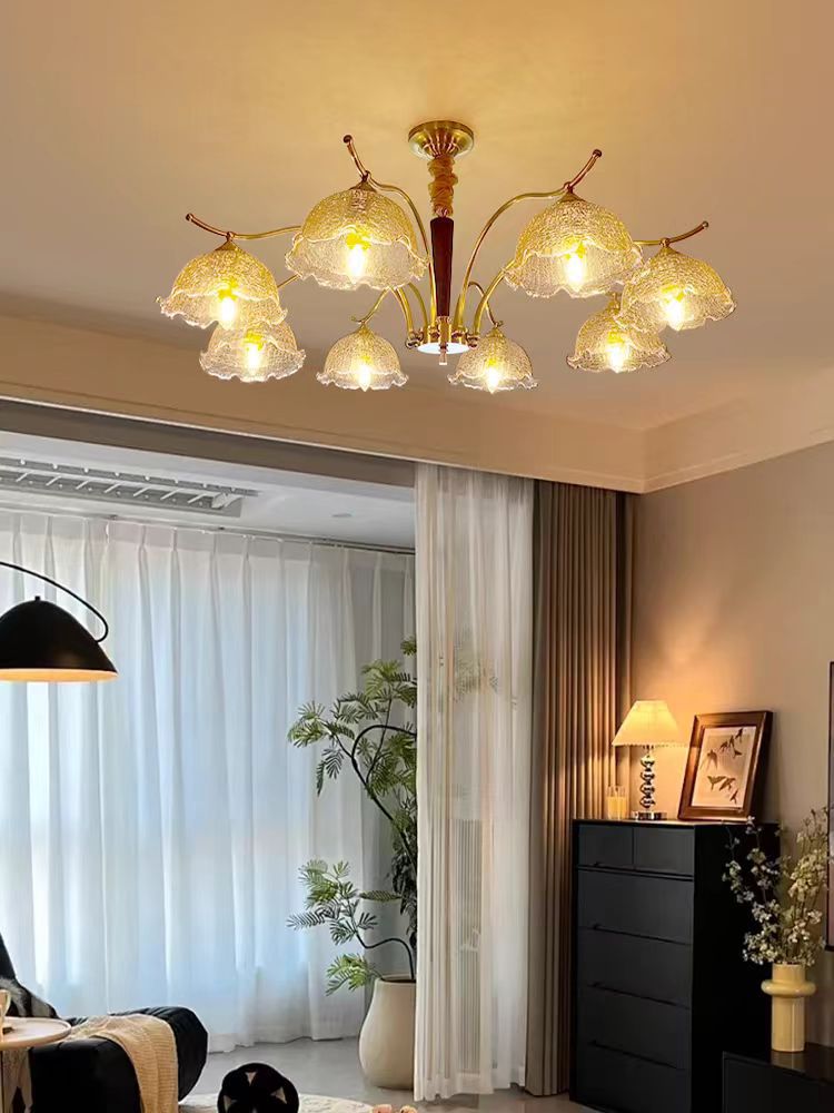 HEIKESZ American South Ocean Style Vintage Chandelier Retro Crack Bedroom Dining Room Living Room Pendant Light