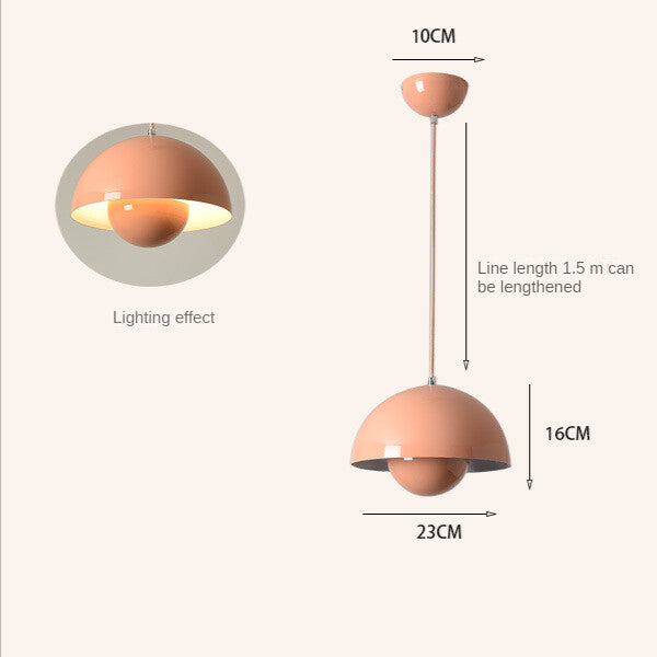 HEIKESZ Danish Designer Bud Chandelier Macaron Three Heads Dining Room Lamp Nordic Modern Minimalist Bedroom Lighting