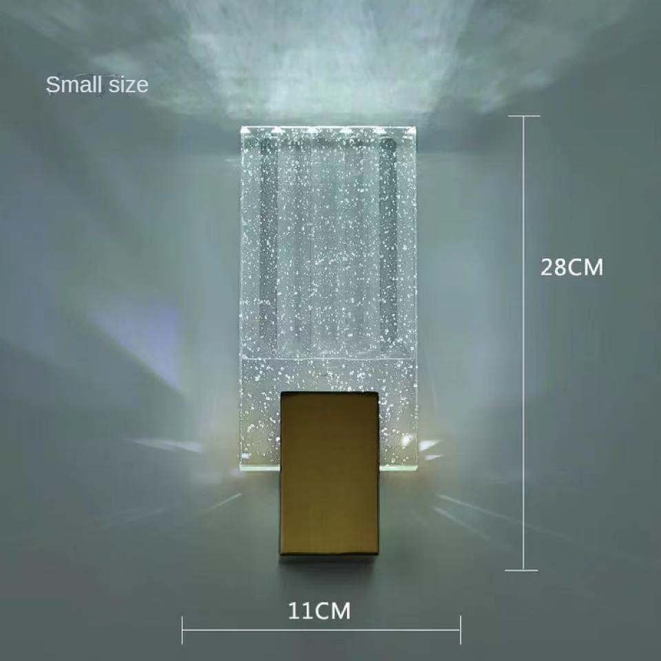 HEIKESZ Nordic Square Glass Wall Lamp Modern Minimalist Luxury Lighting for Living Room Bedroom Stairs Background Wall
