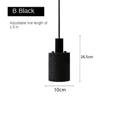 HEIKESZ Luxury Black Cave Stone Chandelier Industrial Modern Light Designer Cement Terrazzo Lamp for Living Room Ceiling Decor