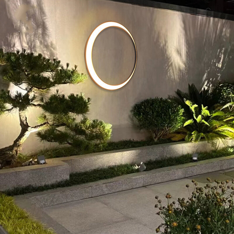 HEIKESZ Waterproof Outdoor Wall Lamp Crescent Design for Villa Courtyard Hotel Exterior Decoration Yard Layout Lighting