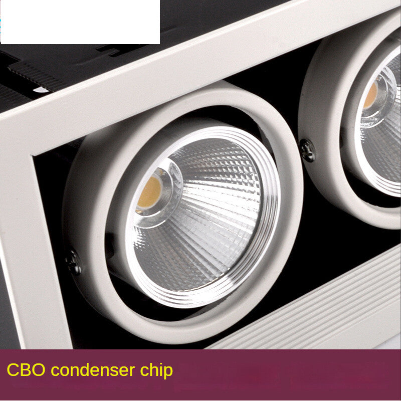 HEIKESZ Led Bean Container Lamp Double Head Three Head 7w10w Embedded Ceiling Spotlight Simple Downlight for Clothing Store Living Room Indoor Lighting