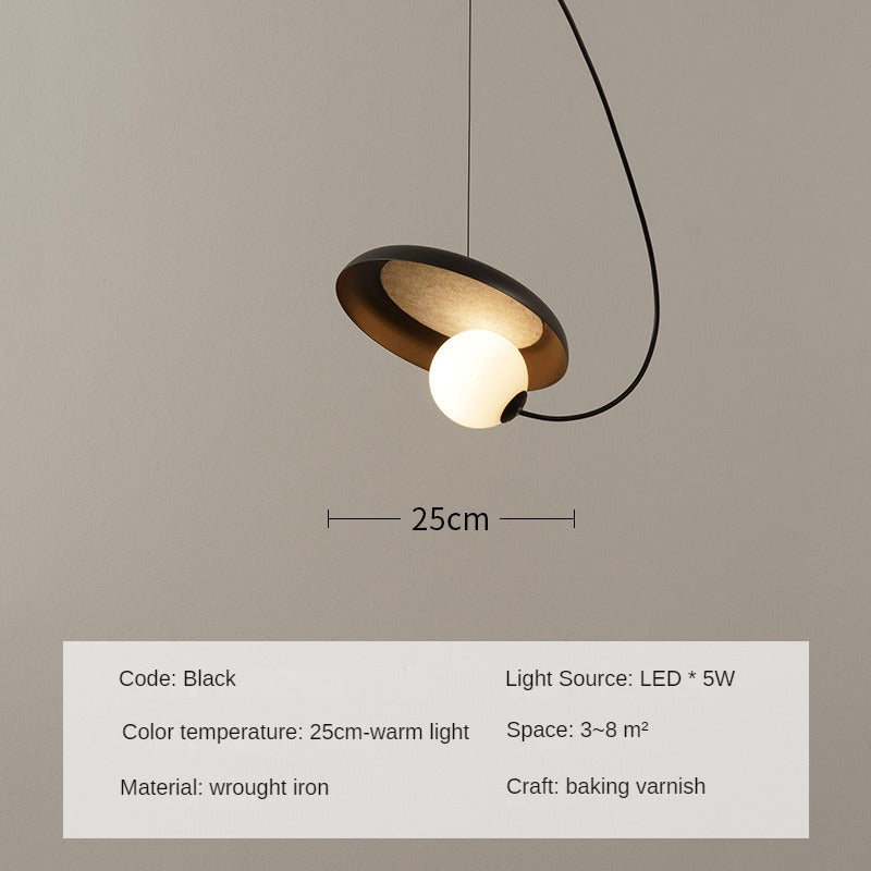 HEIKESZ Silent Style Kitchen Island Magnetic Glass Ball Small Droplight Nordic Homestay Dining Room Lamp Minimalist Designer