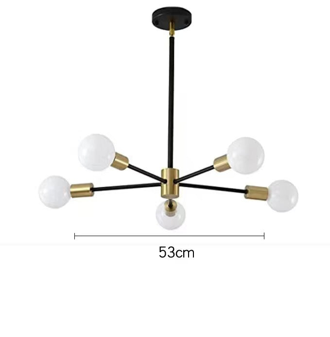 Heikesz Satellite Chandelier Retro Industrial Style LED Ceiling Light for Living Room Restaurant American Country Hanging Lamp