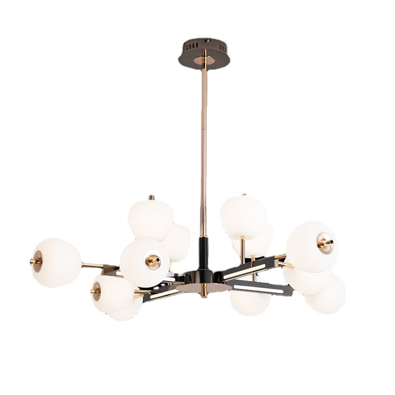 HEIKESZ Nordic Magic Bean Ring LED Chandelier Modern Minimalist Creative Lighting for Living Room Bedroom Study