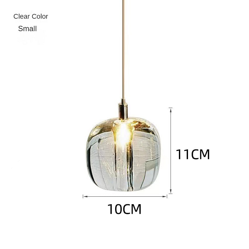 HEIKESZ Nordic Crystal Apple Chandelier Luxury Small Droplight Creative Design for Bedside Restaurant Bar