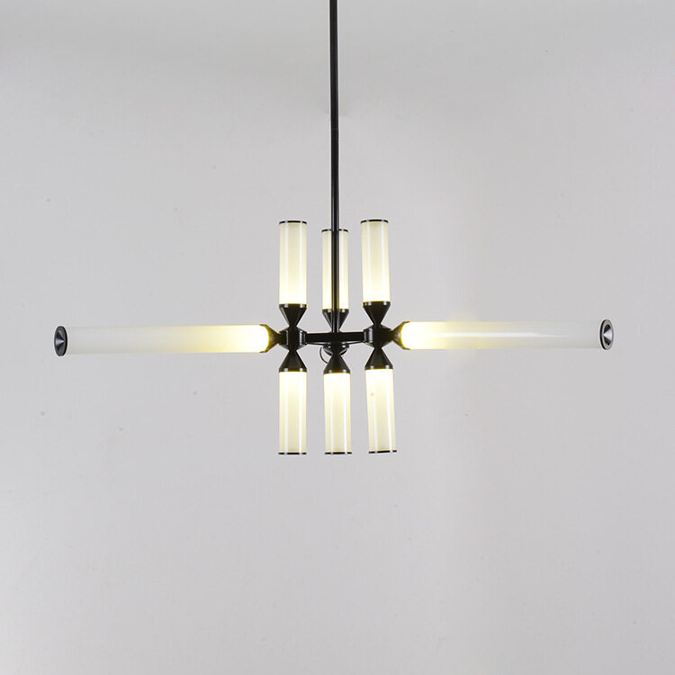 HEIKESZ Nordic Modern LED Glass Chandelier for Living Room Dining Bedroom Simple Creative Lighting Fashion Lamps