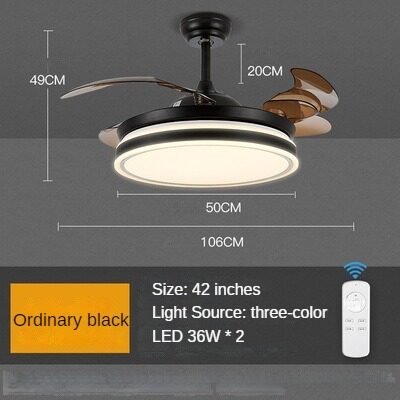 HEIKESZ Retro Industrial Nordic 42 Inch Ceiling Fan with Light Remote Control for Living Room Bedroom Dining Room Restaurant