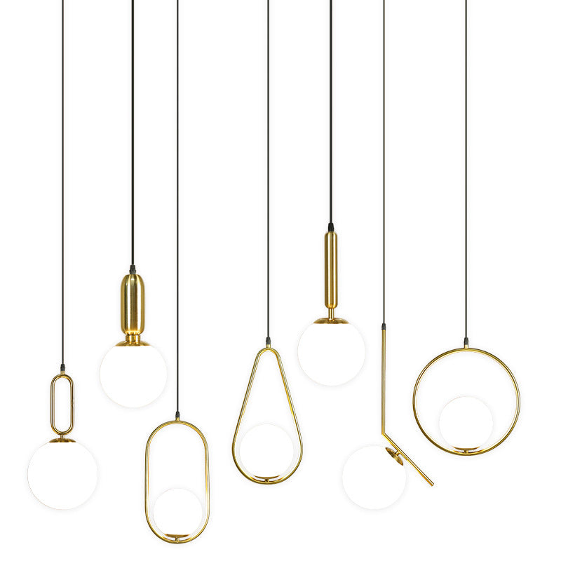 HEIKESZ Nordic LED bedside chandelier modern simple creative pendant light for bedroom bar restaurant American style