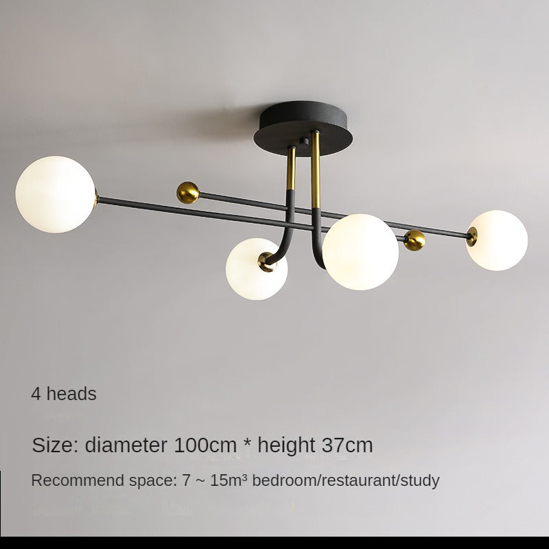 HEIKESZ Nordic Ceiling Lamp Modern Living Room Light Minimalist Italian Design Luxury Bedroom Lighting Magic Bean Lamp