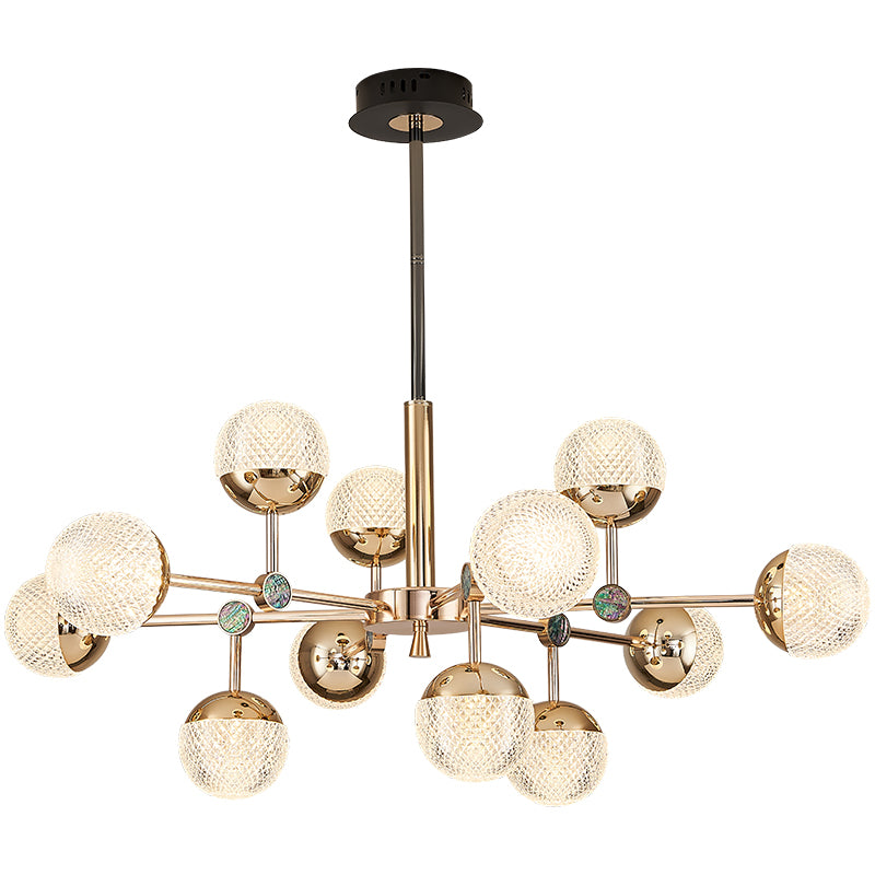 HEIKESZ Modern Light Luxury Chandelier Italian Creative Magic Bean Design for Living Room Bedroom Dining Room High End Lighting