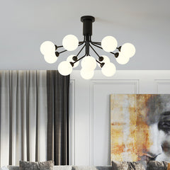 HEIKESZ Nordic Modern Minimalist Ceiling Lamp Dual-Use Living Room Bedroom Creative Bean Chandelier Internet Celebrity Lighting