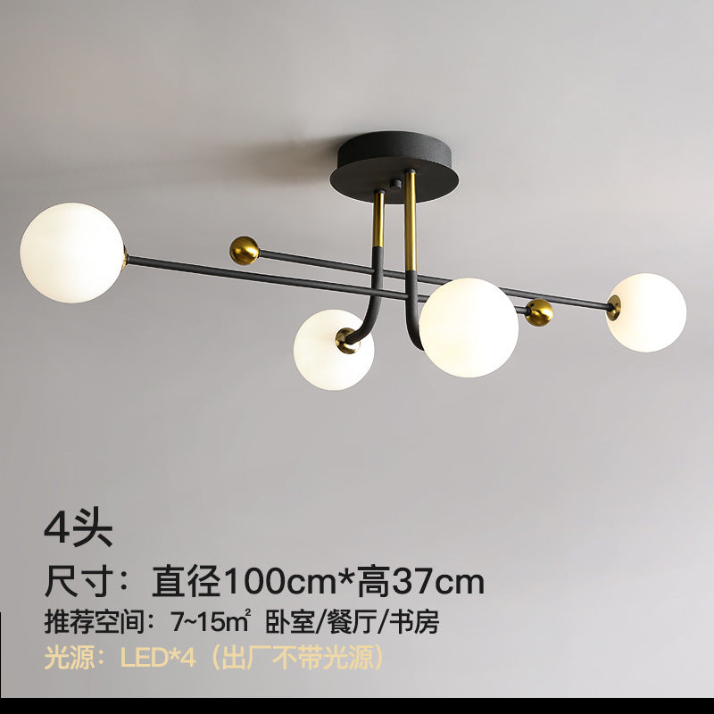 HEIKESZ Nordic Ceiling Lamp Modern Living Room Light Minimalist Italian Design Luxury Bedroom Lighting Magic Bean Lamp